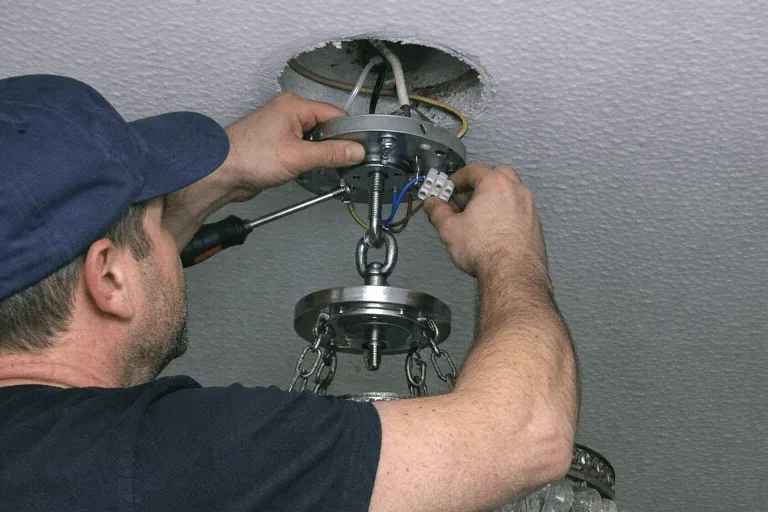 Korrekte Installation einer schweren Deckenbeleuchtung